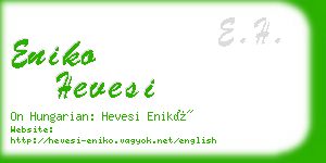 eniko hevesi business card